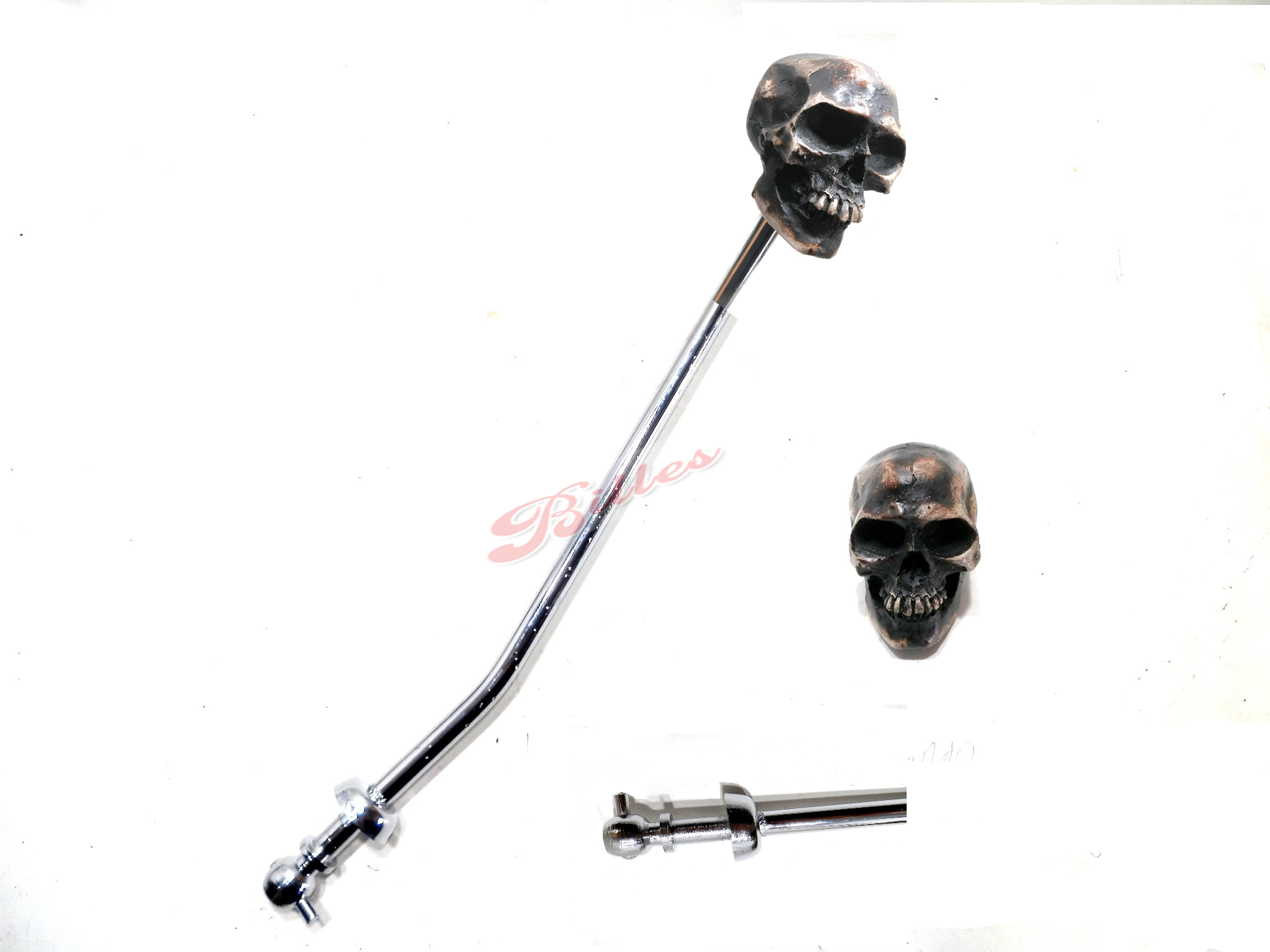 Alavanca cromada 43 cm c/caveira