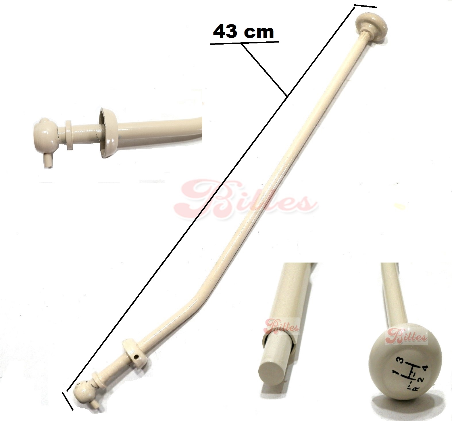 Alavanca de cambio 43 cm cor marfim