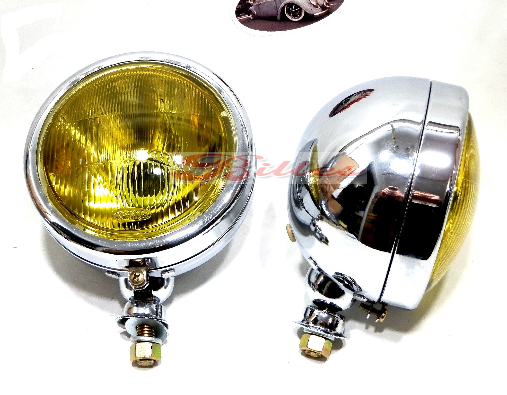 Par Farol Off Road Luz Alta E Baixa Buggy, Amarelo